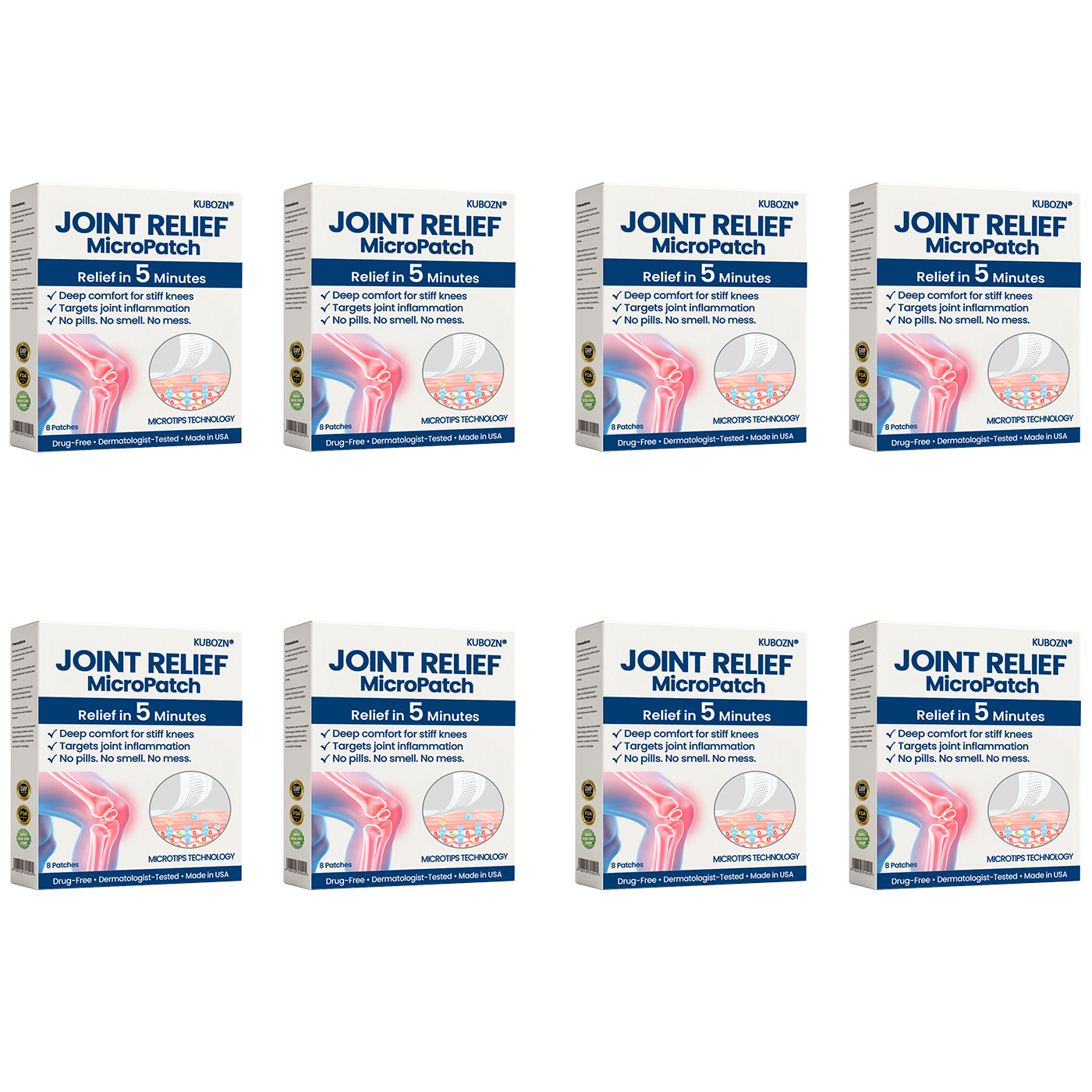 KUBOZN® Joint Relief MicroPatch – Fast Soothing for Knee Pain 🅱︎