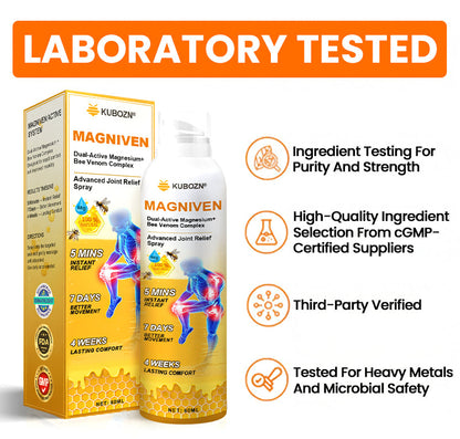 🇺🇸🏅  KUBOZN® MagniVen Magnesium & Bee Venom Joint Spray – 5 Min Relief · 7 Day Mobility · 4 Week Comfort