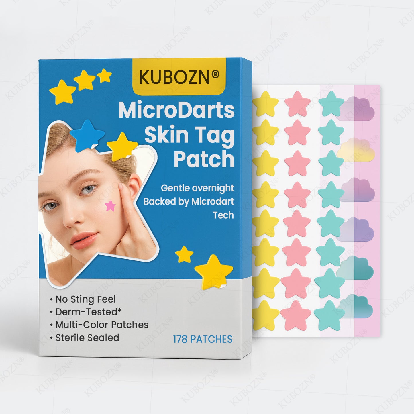 ✨ KUBOZN® MicroDarts Skin Tag Patch – Fun Shapes Edition for Gentle Care