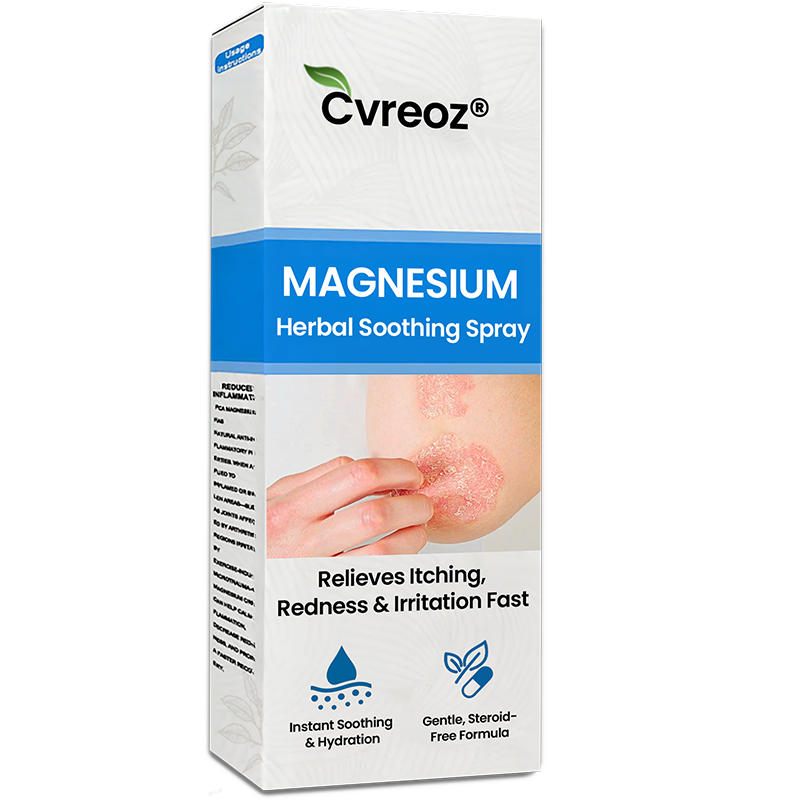 ✅  Official Store:Cvreoz® Magnesium Herbal Spray – Fast Relief for Psoriasis & Eczema | No-Rub, Steroid-Free (OFFER)