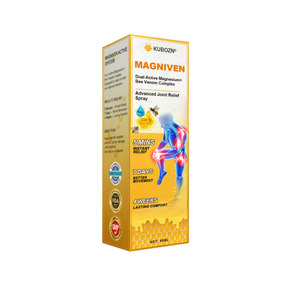 🇺🇸🏅  KUBOZN® MagniVen Magnesium & Bee Venom Joint Spray – 5 Min Relief · 7 Day Mobility · 4 Week Comfort