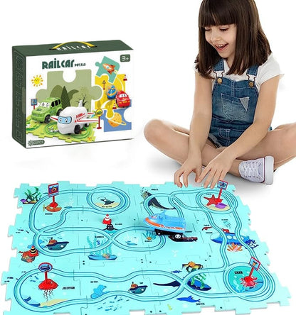 KUBOZN® Brain-Teasing Puzzle Track Car Set – Ignite Creativity & Problem-Solving Fun (offer)