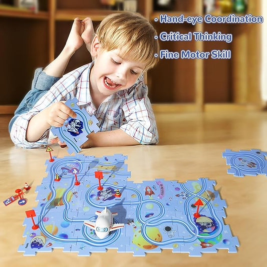 KUBOZN® Brain-Teasing Puzzle Track Car Set – Ignite Creativity & Problem-Solving Fun (offer)