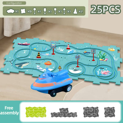 KUBOZN® Brain-Teasing Puzzle Track Car Set – Ignite Creativity & Problem-Solving Fun (offer)