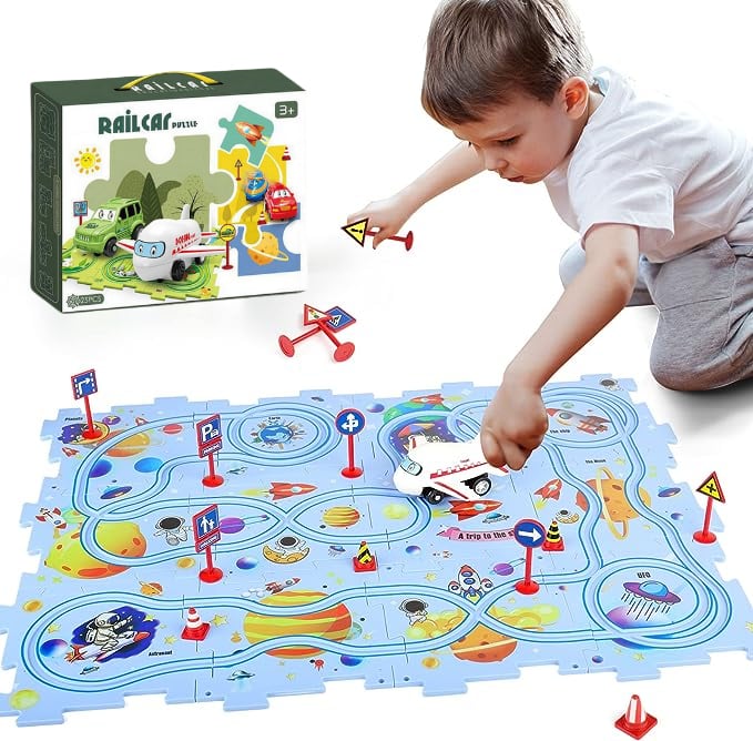 KUBOZN® Brain-Teasing Puzzle Track Car Set – Ignite Creativity & Problem-Solving Fun (offer)