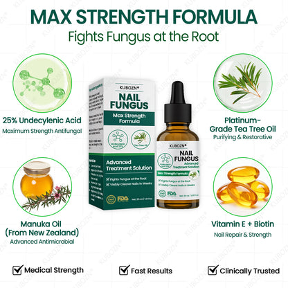 KUBOZN® Antifungal Nail Fungus Treatment Serum – Clear, Strong Nails👣
