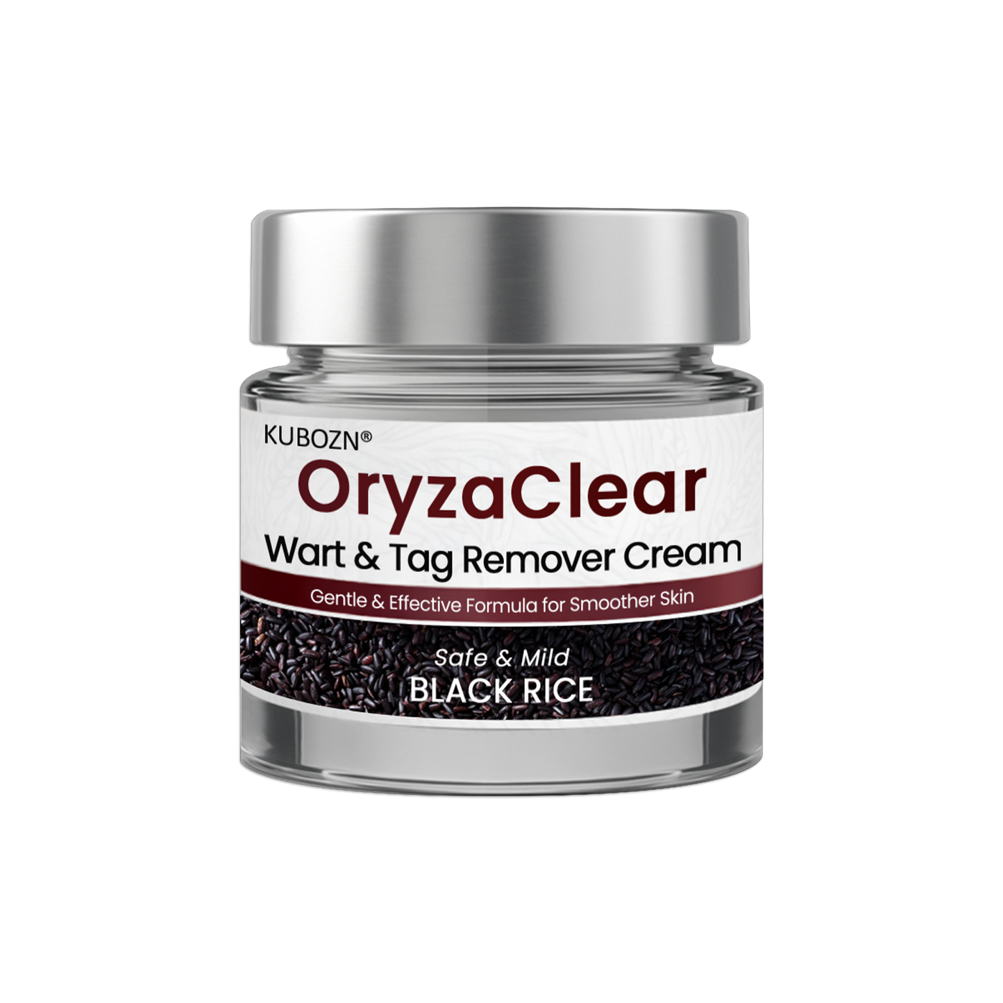 ⭐ KUBOZN® OryzaClear – Black Rice Power Cream for Skin Tags & Bumps · Gentle Plant-Based Softening Formula