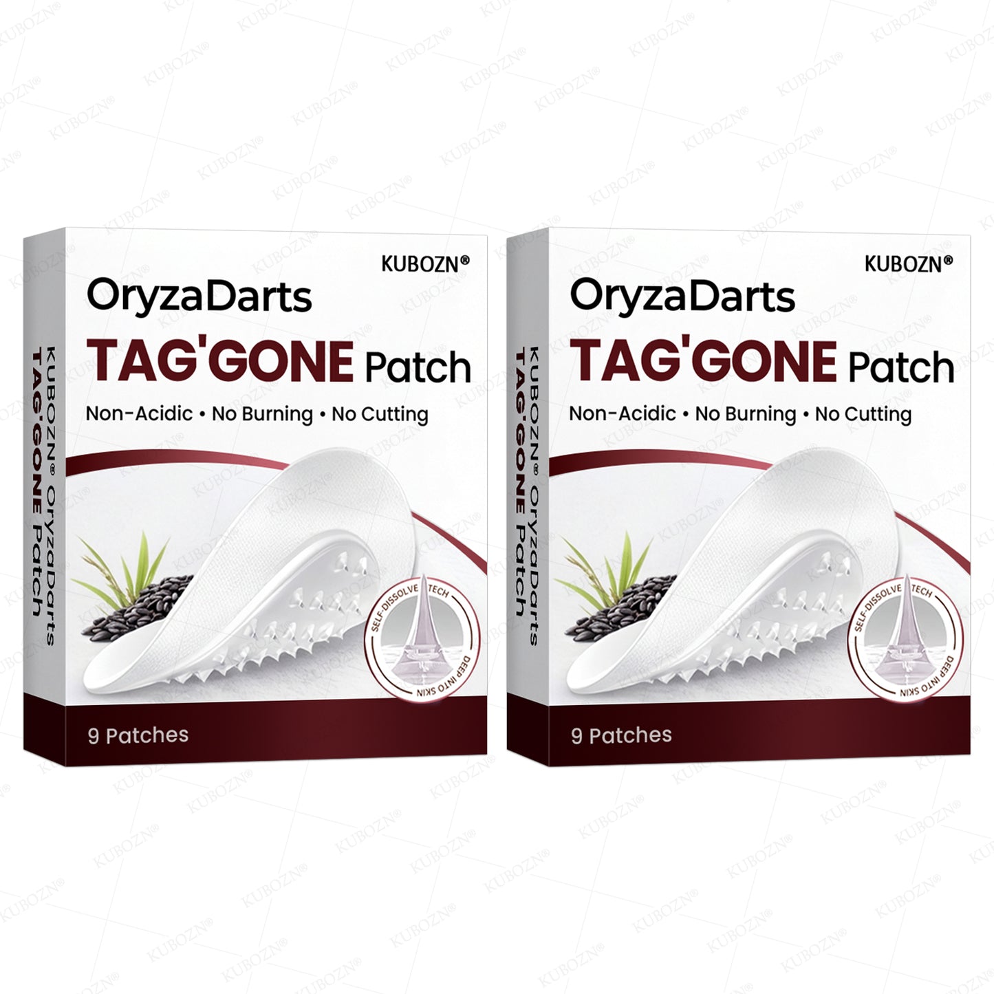 KUBOZN® OryzaDarts TAG’GONE Patch✨Pain-Free Root-Level Removal Powered by Black Rice MicroDarts. 🅱︎