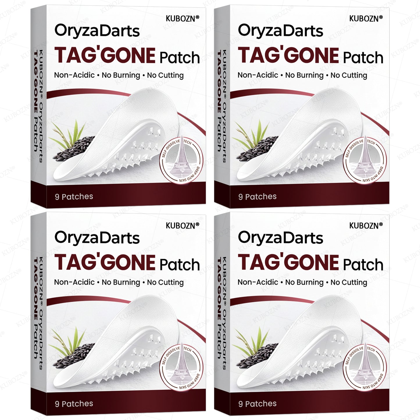 KUBOZN® OryzaDarts TAG’GONE Patch✨Pain-Free Root-Level Removal Powered by Black Rice MicroDarts. 🅱︎