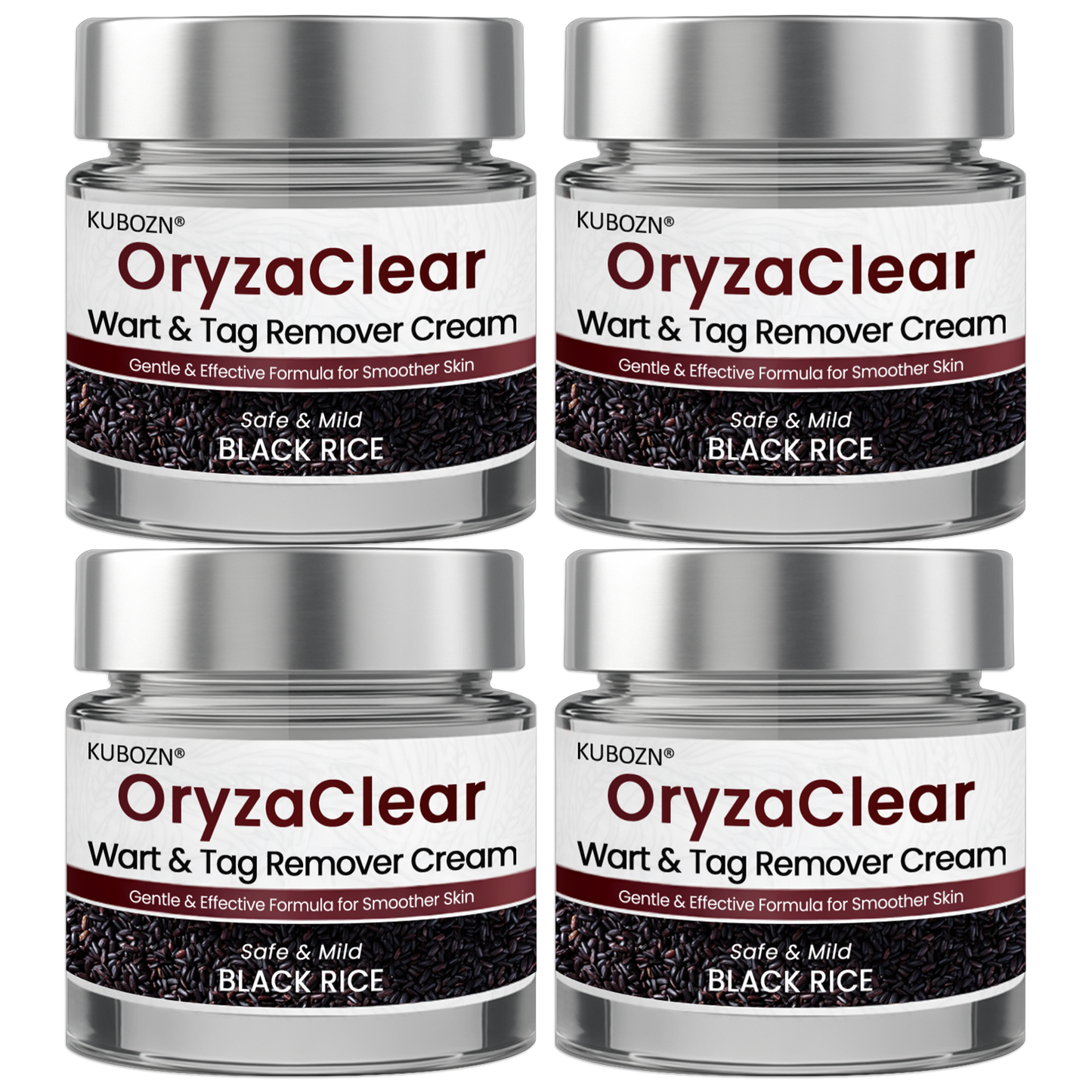 ⭐ KUBOZN® OryzaClear – Black Rice Power Cream for Skin Tags & Bumps · Gentle Plant-Based Softening Formula