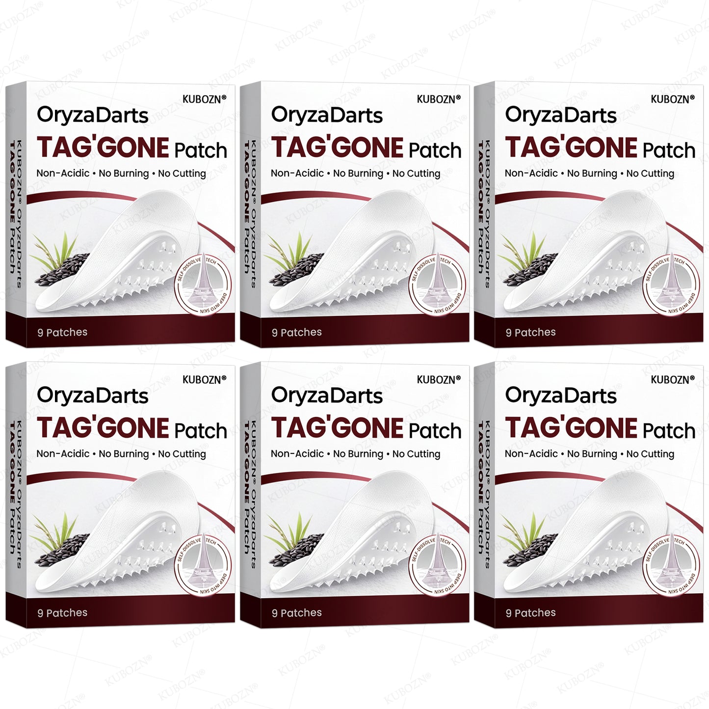 KUBOZN® OryzaDarts TAG’GONE Patch✨Pain-Free Root-Level Removal Powered by Black Rice MicroDarts. 🅱︎