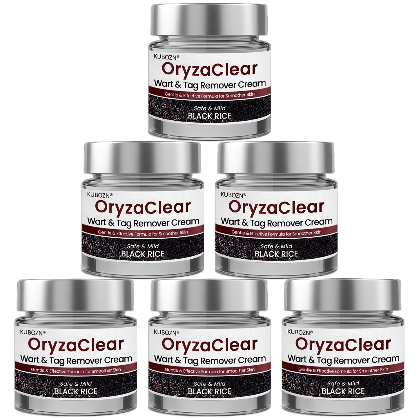 ⭐ KUBOZN® OryzaClear – Black Rice Power Cream for Skin Tags & Bumps · Gentle Plant-Based Softening Formula